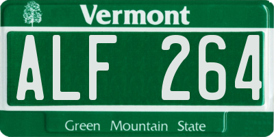 VT license plate ALF264