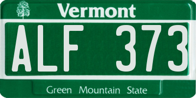 VT license plate ALF373