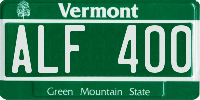 VT license plate ALF400