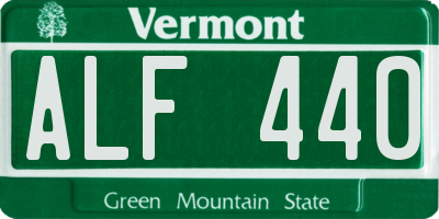 VT license plate ALF440