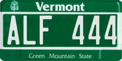 VT license plate ALF444