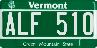 VT license plate ALF510