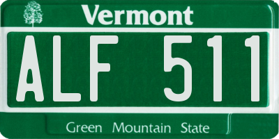 VT license plate ALF511