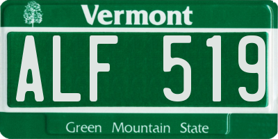 VT license plate ALF519