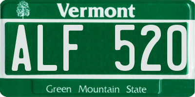 VT license plate ALF520