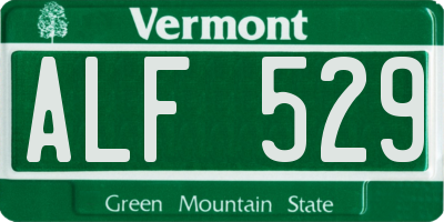 VT license plate ALF529