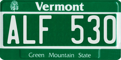 VT license plate ALF530