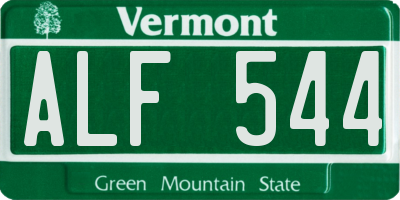 VT license plate ALF544