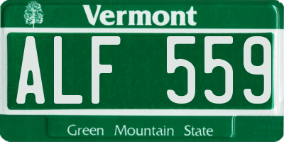 VT license plate ALF559