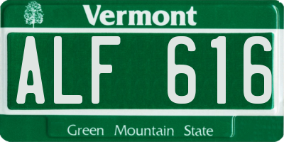 VT license plate ALF616