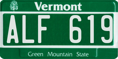 VT license plate ALF619