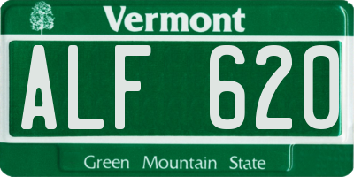 VT license plate ALF620