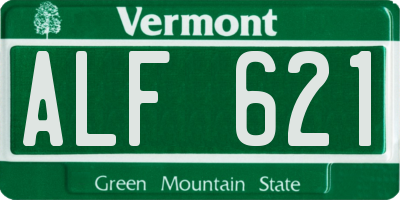 VT license plate ALF621