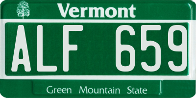 VT license plate ALF659