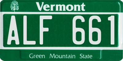 VT license plate ALF661