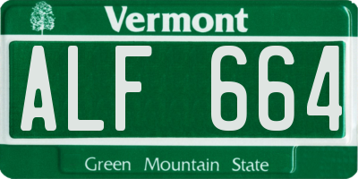 VT license plate ALF664