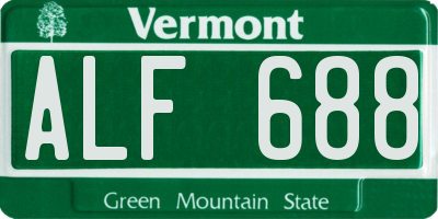 VT license plate ALF688