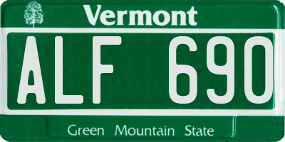 VT license plate ALF690