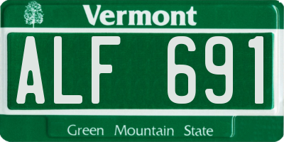 VT license plate ALF691