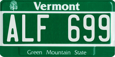 VT license plate ALF699