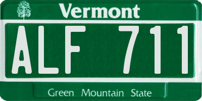 VT license plate ALF711