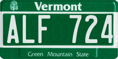 VT license plate ALF724