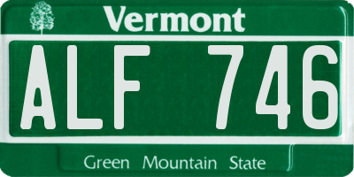 VT license plate ALF746