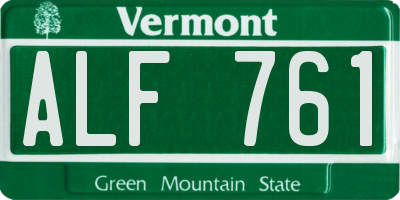 VT license plate ALF761