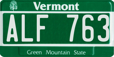 VT license plate ALF763