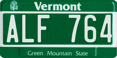 VT license plate ALF764