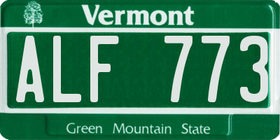 VT license plate ALF773