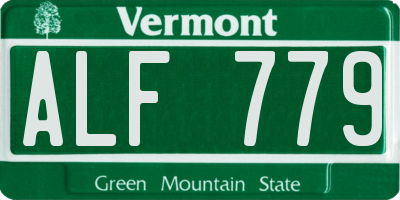 VT license plate ALF779