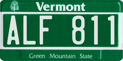 VT license plate ALF811