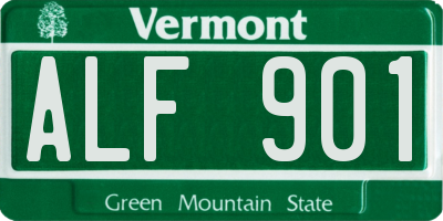 VT license plate ALF901