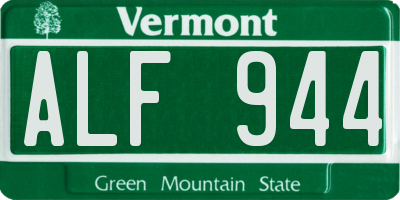 VT license plate ALF944