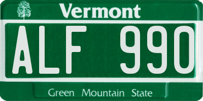 VT license plate ALF990