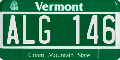 VT license plate ALG146