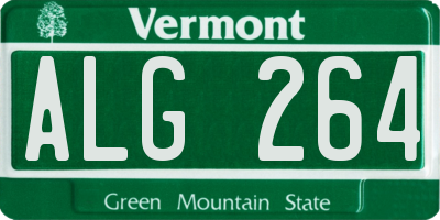 VT license plate ALG264