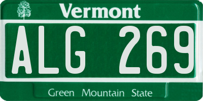 VT license plate ALG269