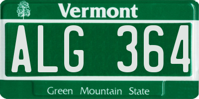 VT license plate ALG364