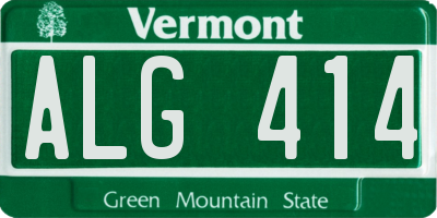 VT license plate ALG414