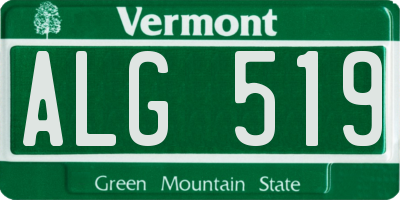 VT license plate ALG519