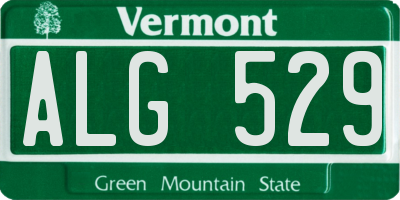 VT license plate ALG529