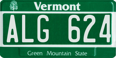 VT license plate ALG624