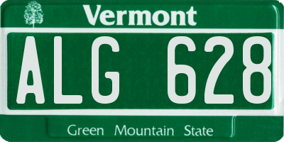 VT license plate ALG628