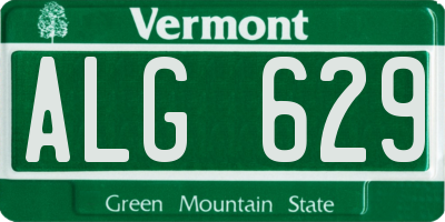 VT license plate ALG629
