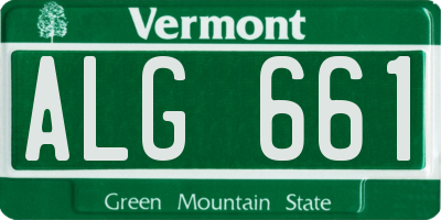 VT license plate ALG661