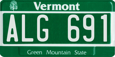 VT license plate ALG691