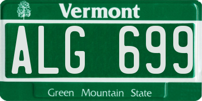 VT license plate ALG699