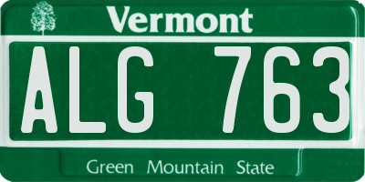 VT license plate ALG763